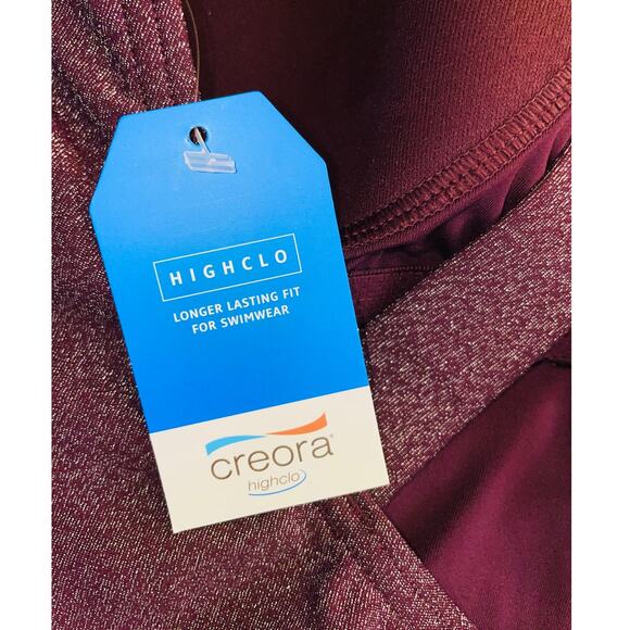 NWT Lands End Metallic Purple One-Piece‎ Swimsuit - Women's Size 14 D - Picture 8 of 10